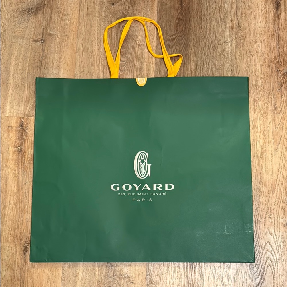 Goyard Forest Green Tote with Mustard Straps